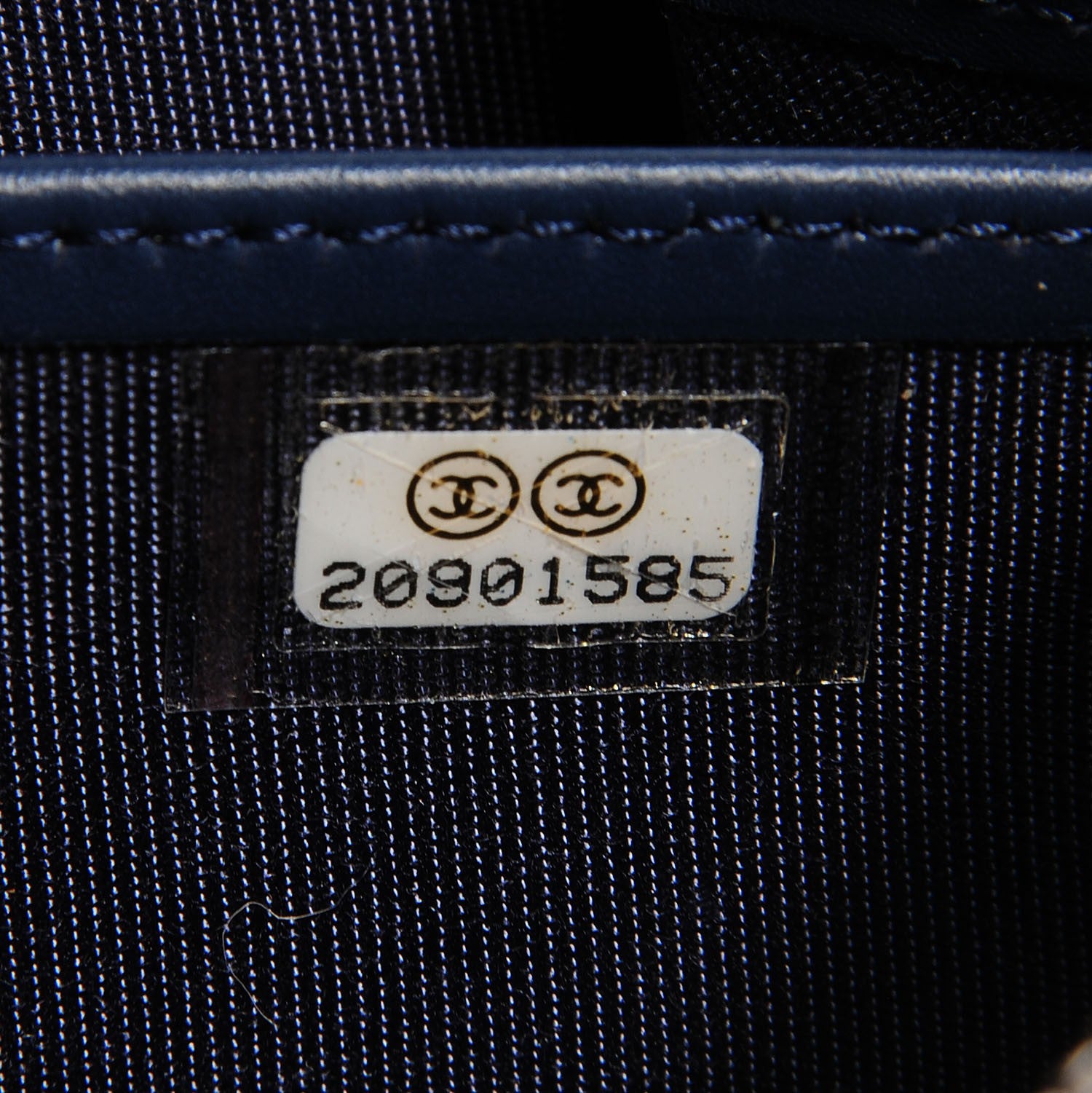 Chanel Patent Chevron Zip Around Wallet Blue 7 of 8