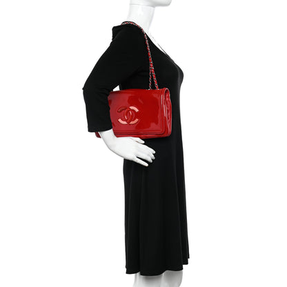 Chanel Vinyl Small Lipstick Flap Bag Red 2 of 12