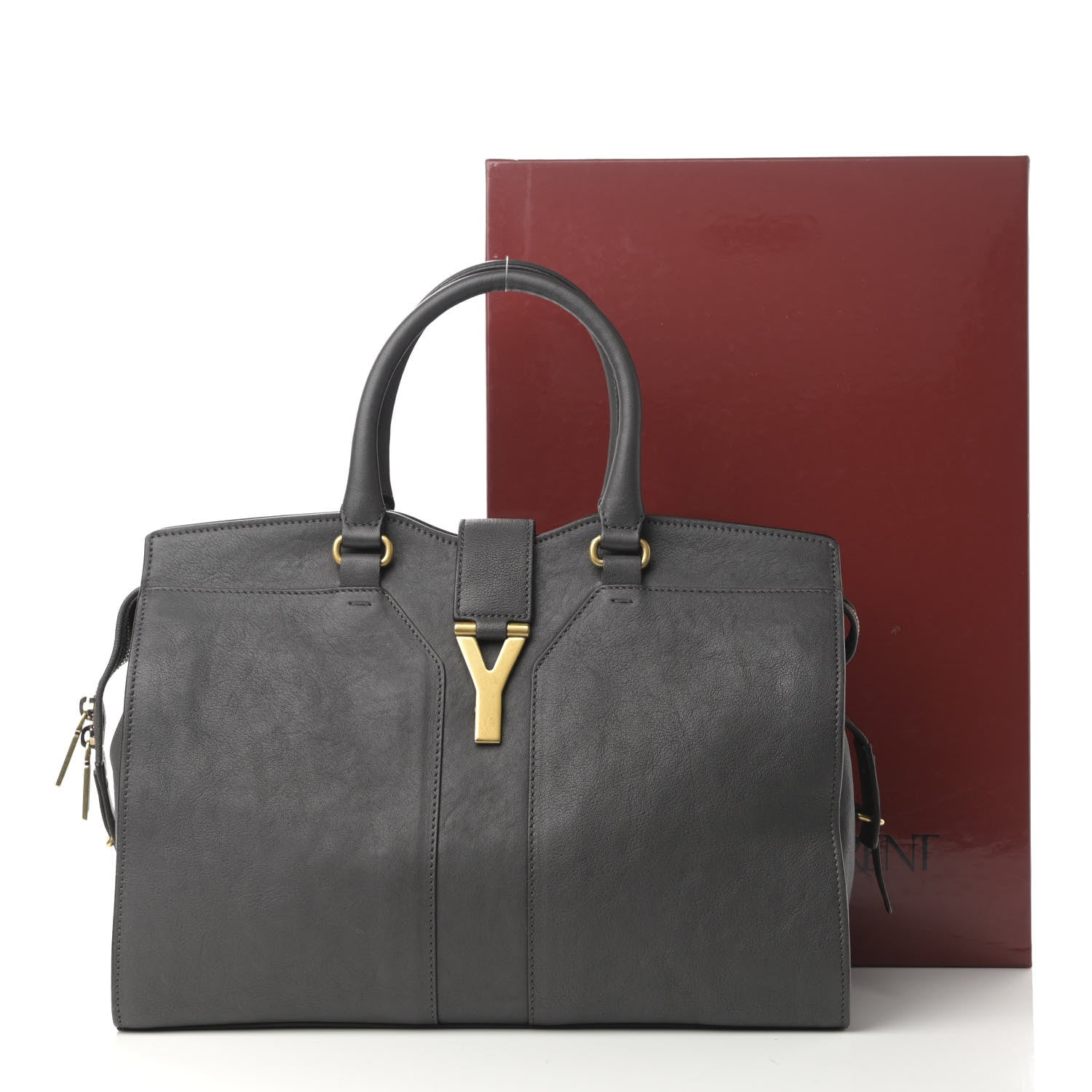 Saint Laurent Sheepskin Medium Cabas ChYc Grey 13 of 13