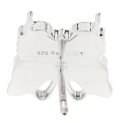 Gucci Sterling Silver Trademark Butterfly Stud Earrings 4 of 4