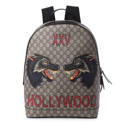 Gucci GG Supreme Monogram Wolf XXV Hollywood Print Dome Backpack 1 of 10