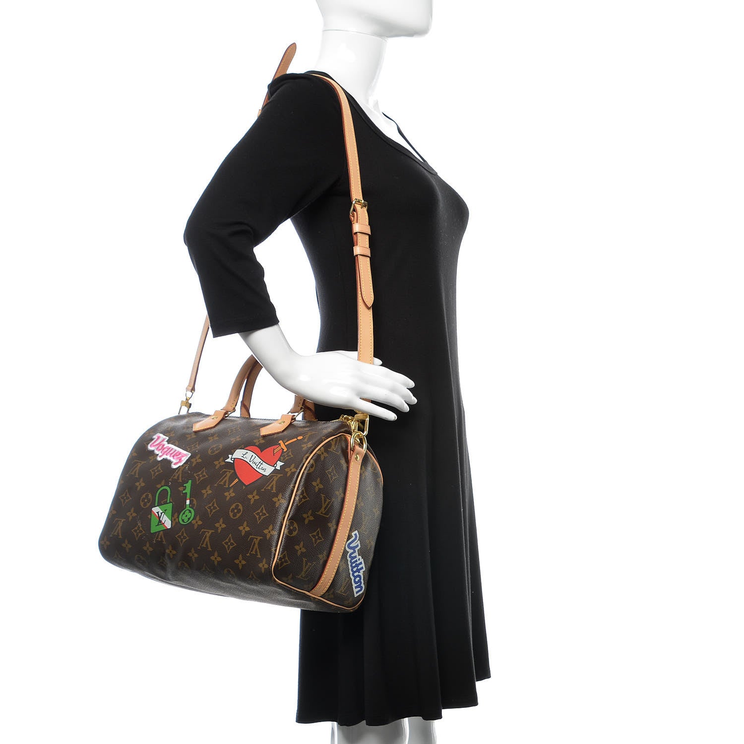 Louis Vuitton Monogram Patches Speedy Bandouliere 30 2 of 13