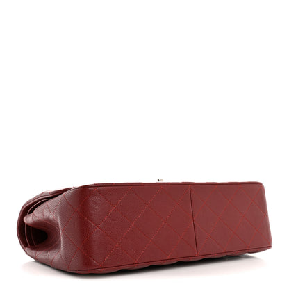 Chanel Caviar Quilted Jumbo Double Flap Dark Red 4 of 10