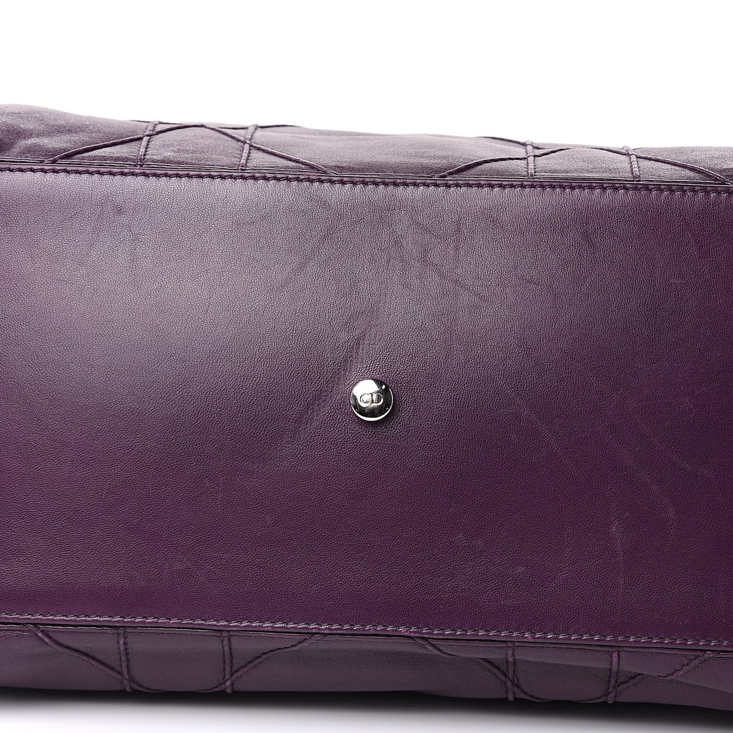 Lambskin Cannage Medium Granville Tote Purple