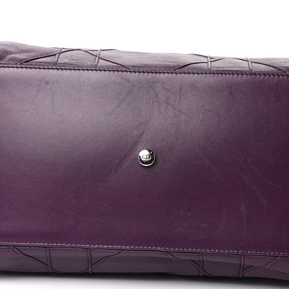 Christian Dior Lambskin Cannage Medium Granville Tote Purple 10 of 16