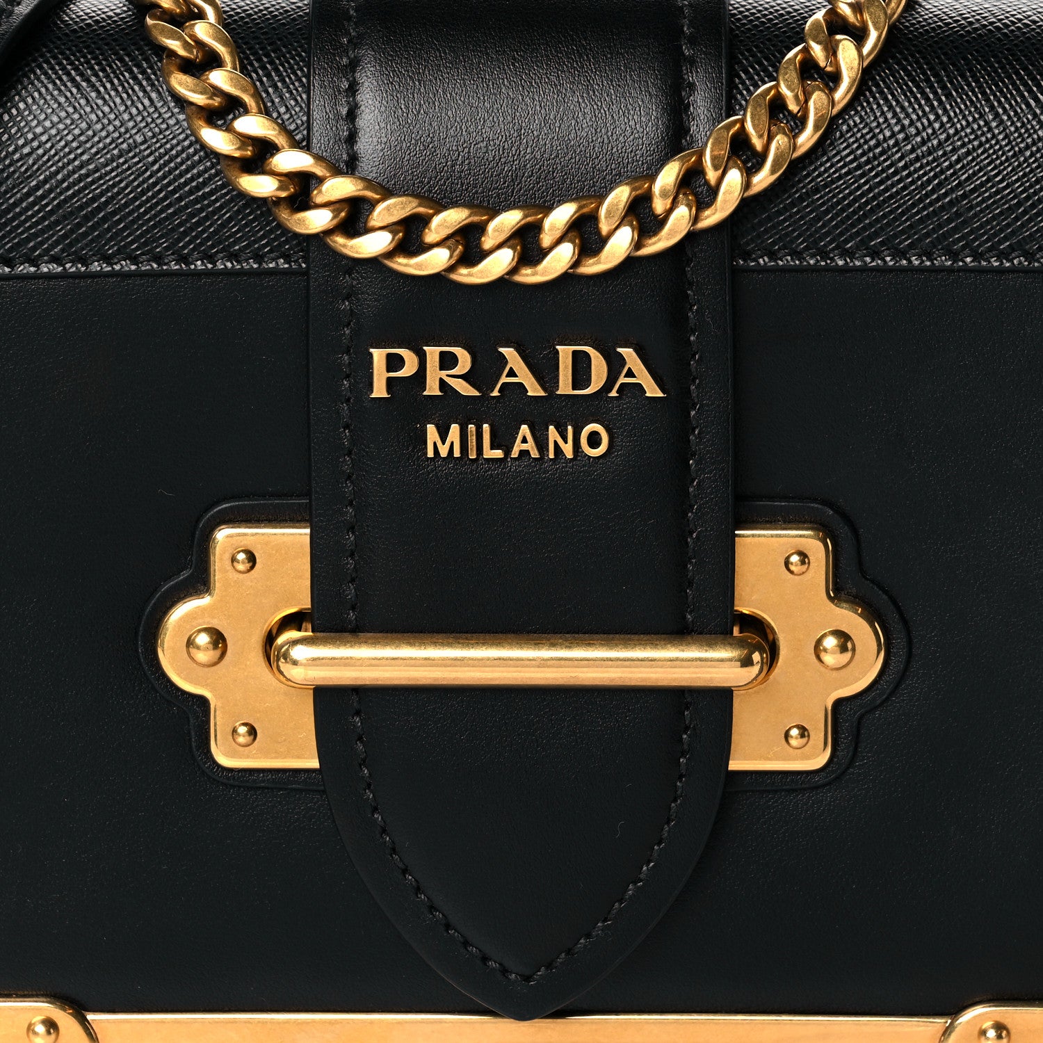 Prada City Calf Saffiano Cahier Bag Black 7 of 9