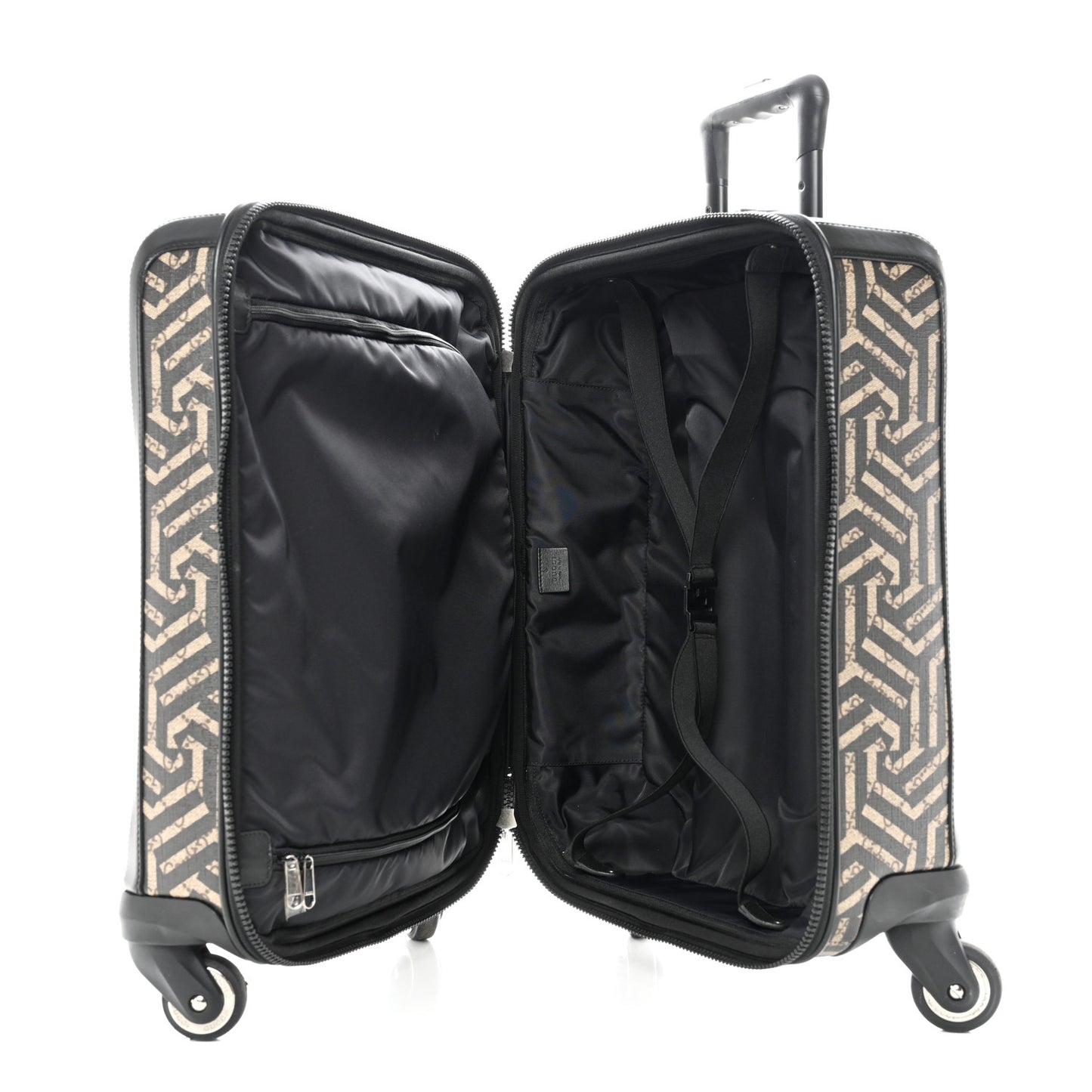 GG Supreme Monogram Caleido Carry On Trolley Black