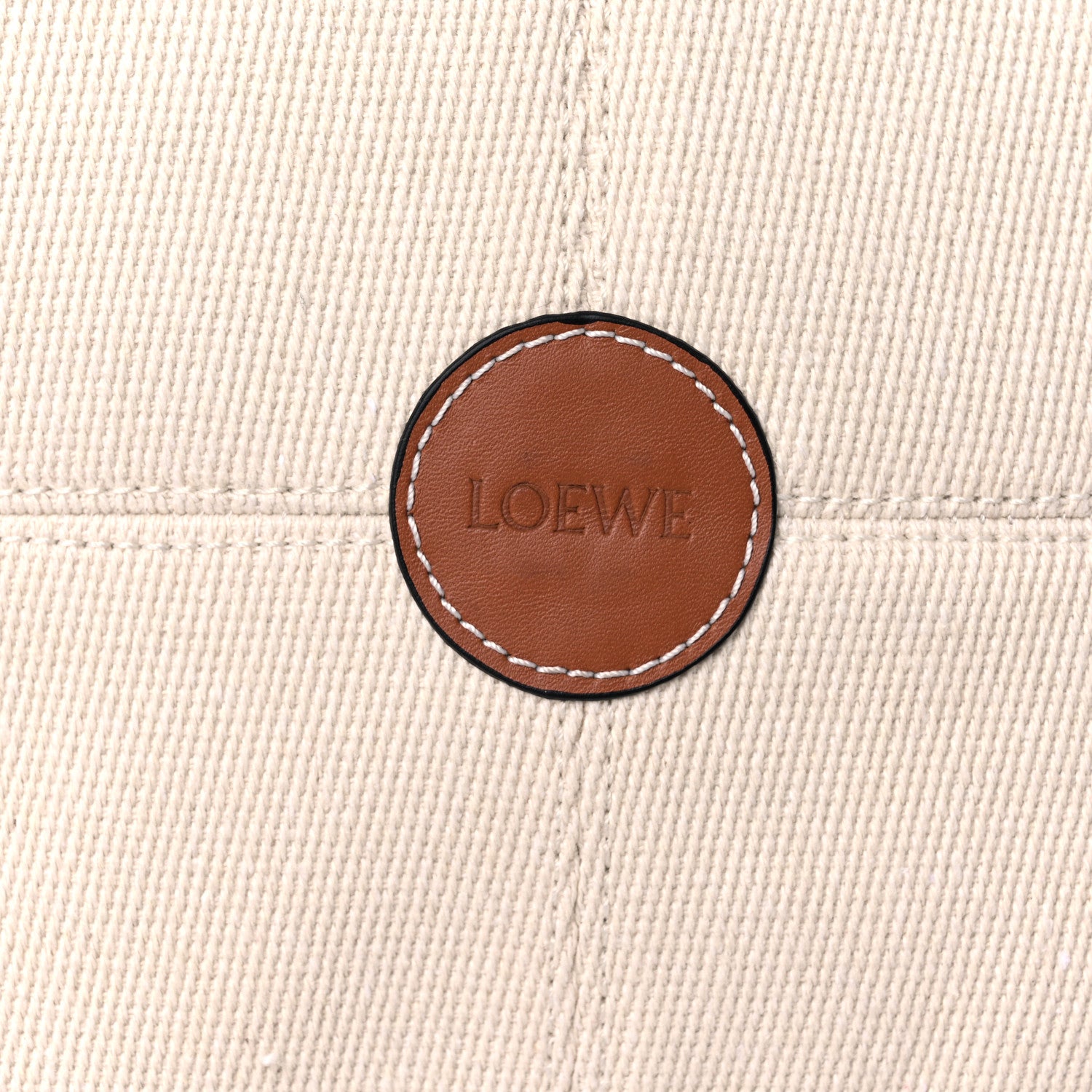 Loewe Canvas Calfskin Cushion Tote Beige 12 of 13