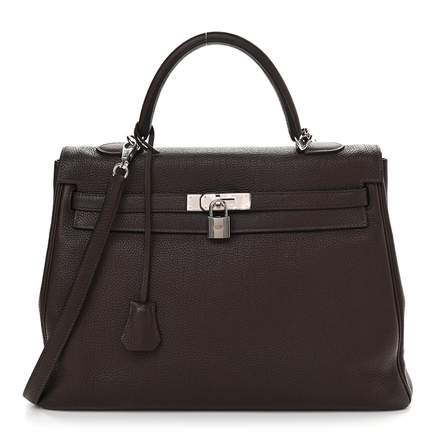 Hermes Togo Kelly Retourne 35 Chocolate 1 of 13
