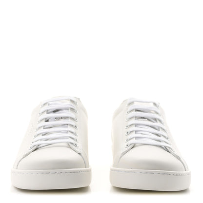 Gucci Calfskin Miro Soft Interlocking G Perforated Womens Ace Sneakers 38.5 White Grey Sky 3 of 11