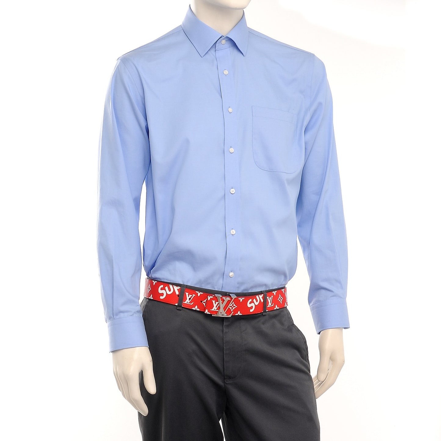 X SUPREME Monogram 40mm LV Initiales Belt 90 38 Red