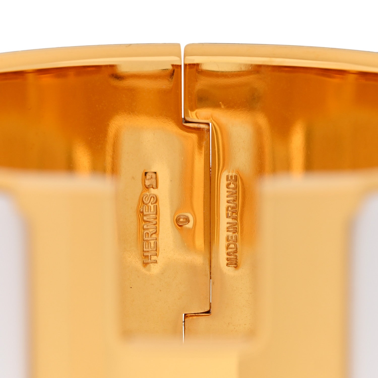 Hermes Enamel Extra Wide Clic Clac H Bracelet PM White 4 of 7