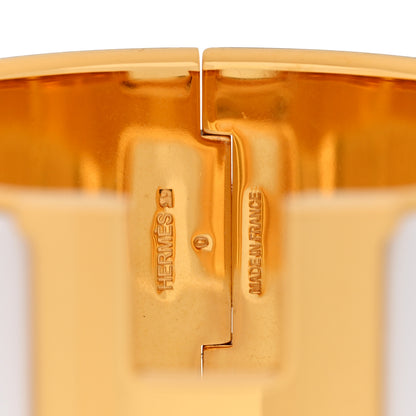 Hermes Enamel Extra Wide Clic Clac H Bracelet PM White 4 of 7