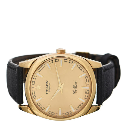 Rolex 18K Yellow Gold Calfskin 38mm Cellini Manual Winding Watch Champagne 4243 2 of 5