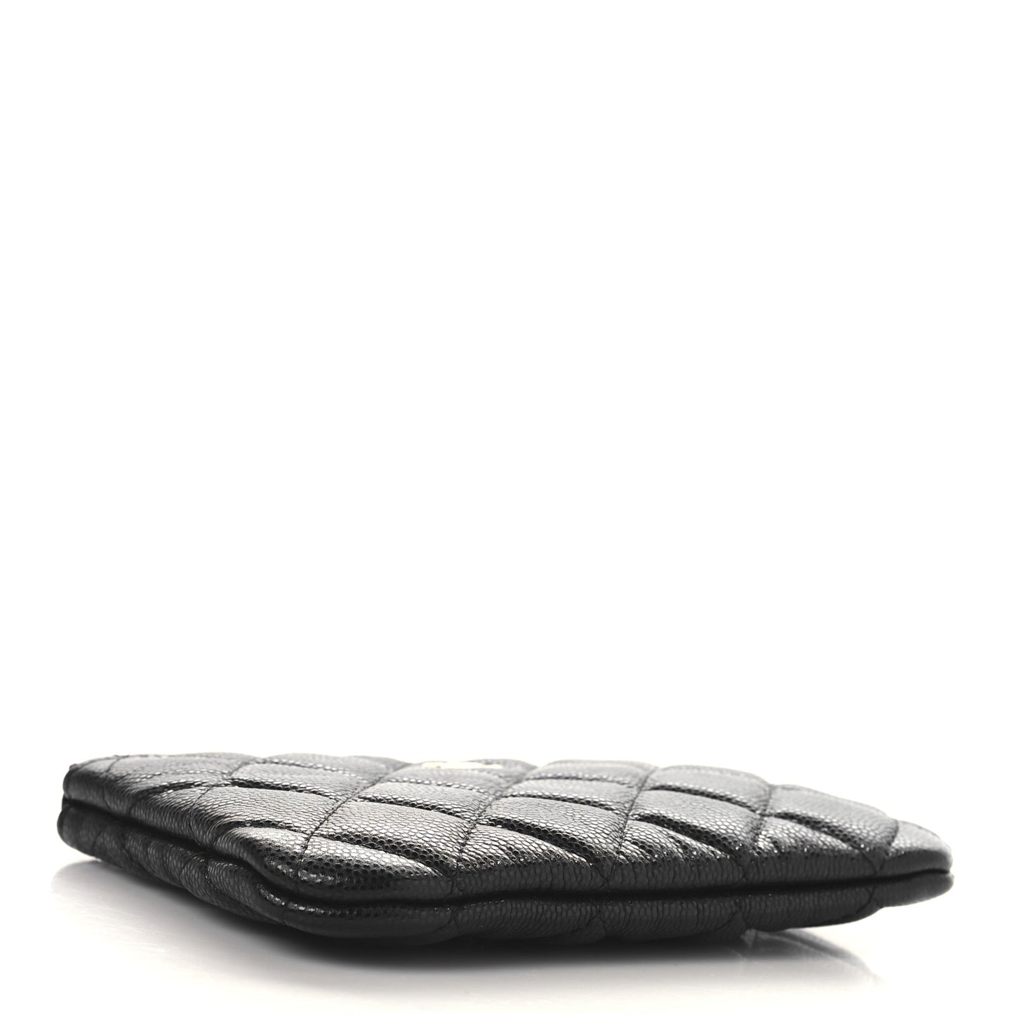 Caviar Quilted Small Cosmetic Case Black