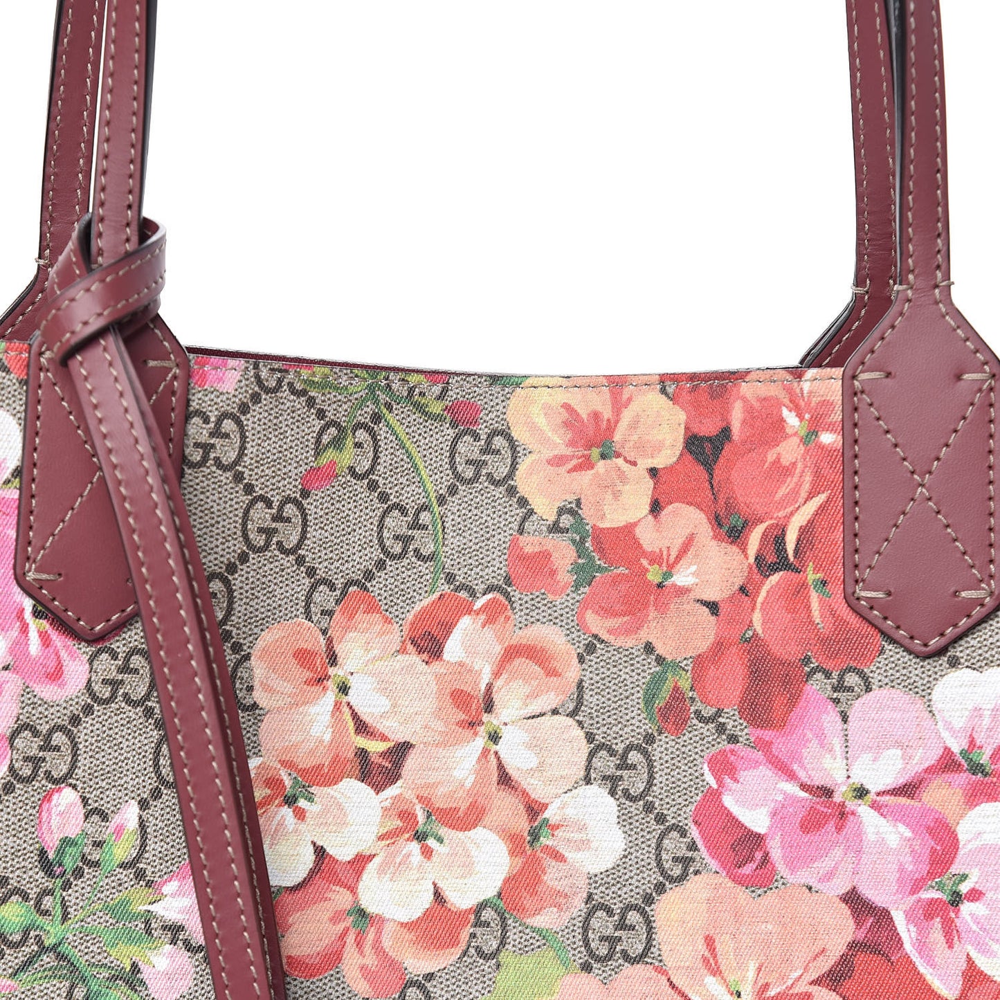 GG Supreme Monogram Blooms Medium Reversible Tote Beige Multicolor Dry Rose