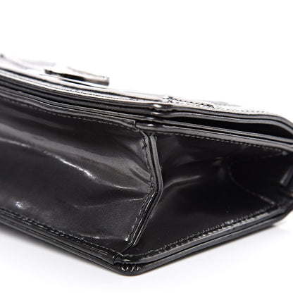 Christian Dior Metallic Patent Micro-Cannage Baby Diorama Flap Bag Graphite 7 of 8