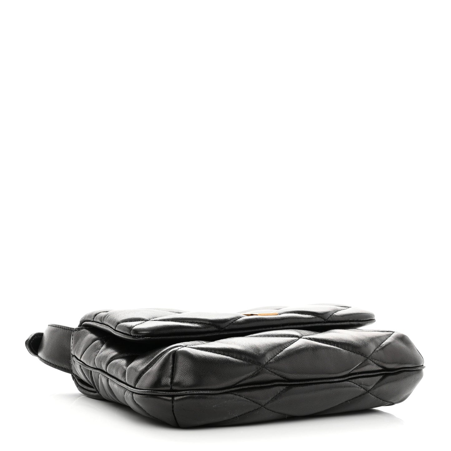 Lambskin Quilted Le 57 Diamond Shoulder Bag Black