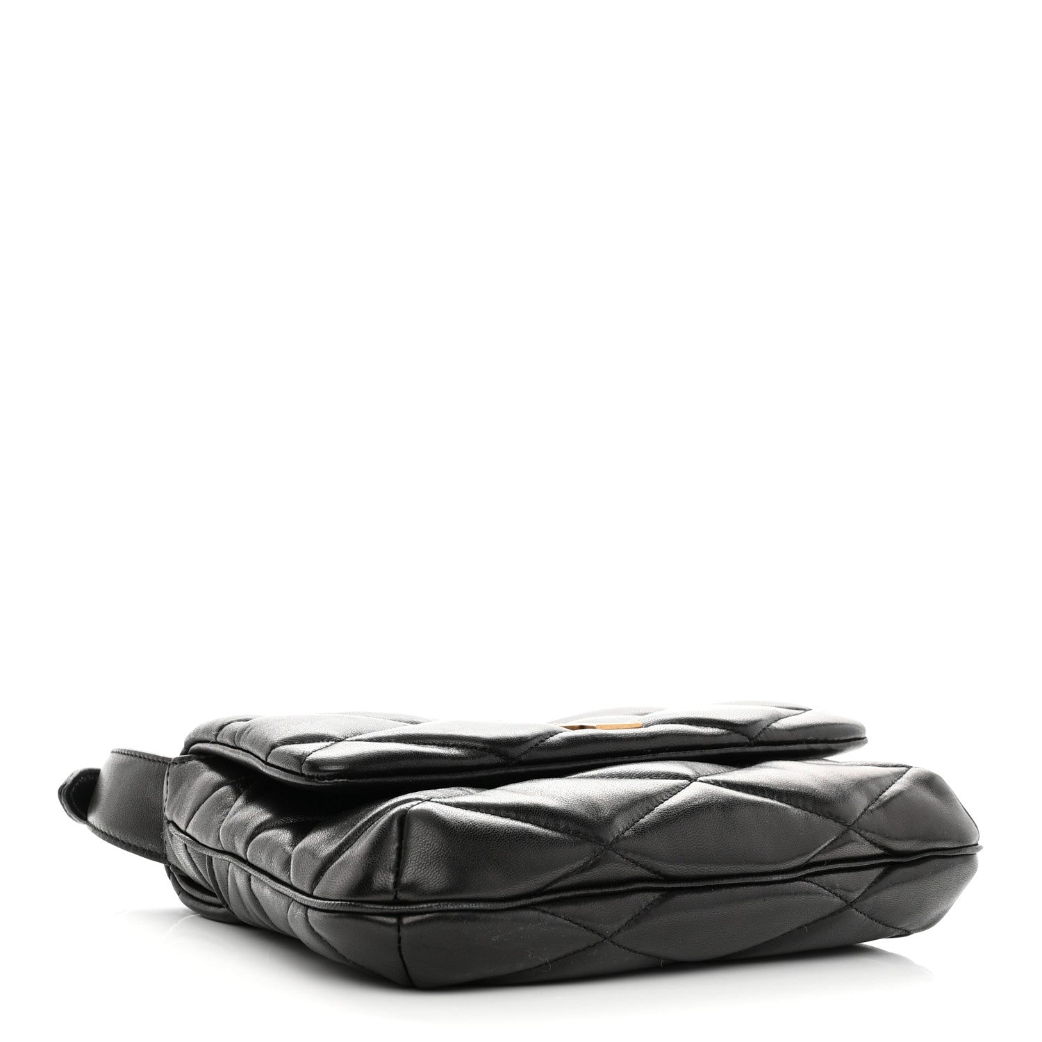 Saint Laurent Lambskin Quilted Le 57 Diamond Shoulder Bag Black 4 of 9