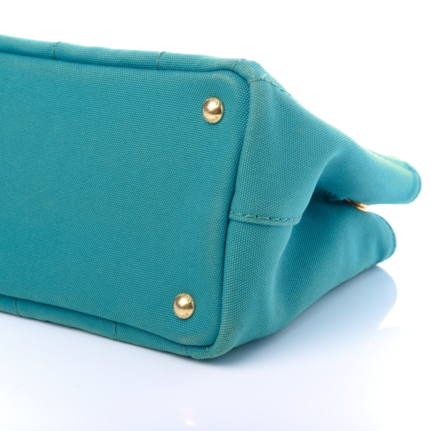 Prada Canapa Small Logo Tote Pavone 5 of 7