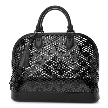 Louis Vuitton Patent Calfskin Laced Monogram Alma PM Black 4 of 13