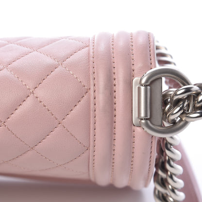 Chanel Calfskin Quilted Medium Boy Flap Light Pink 18 of 19