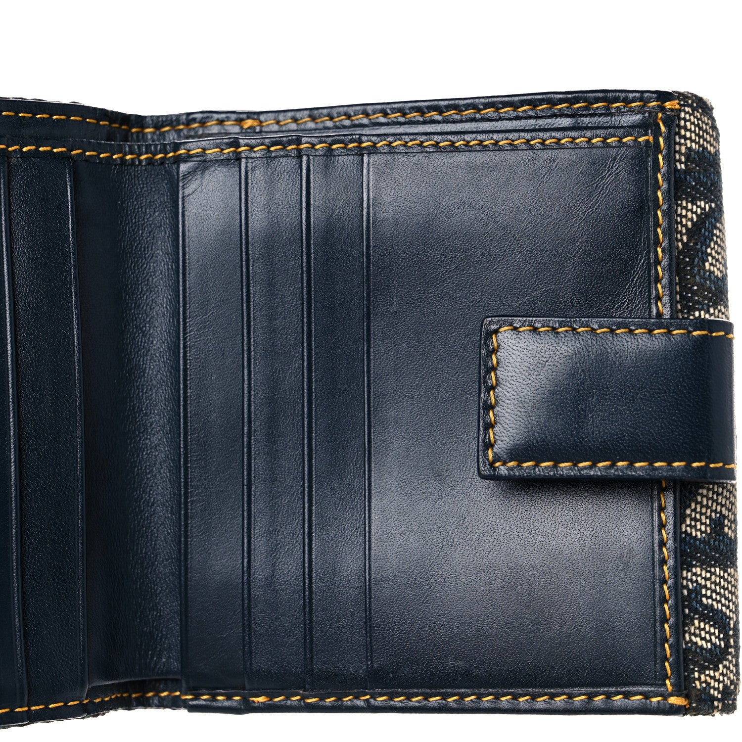 Christian Dior Monogram Compact Wallet Blue 14 of 18