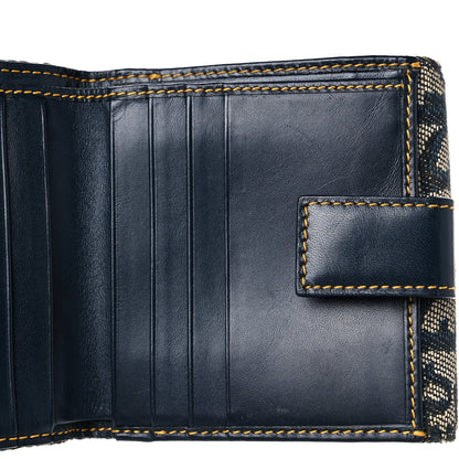 Christian Dior Monogram Compact Wallet Blue 14 of 18