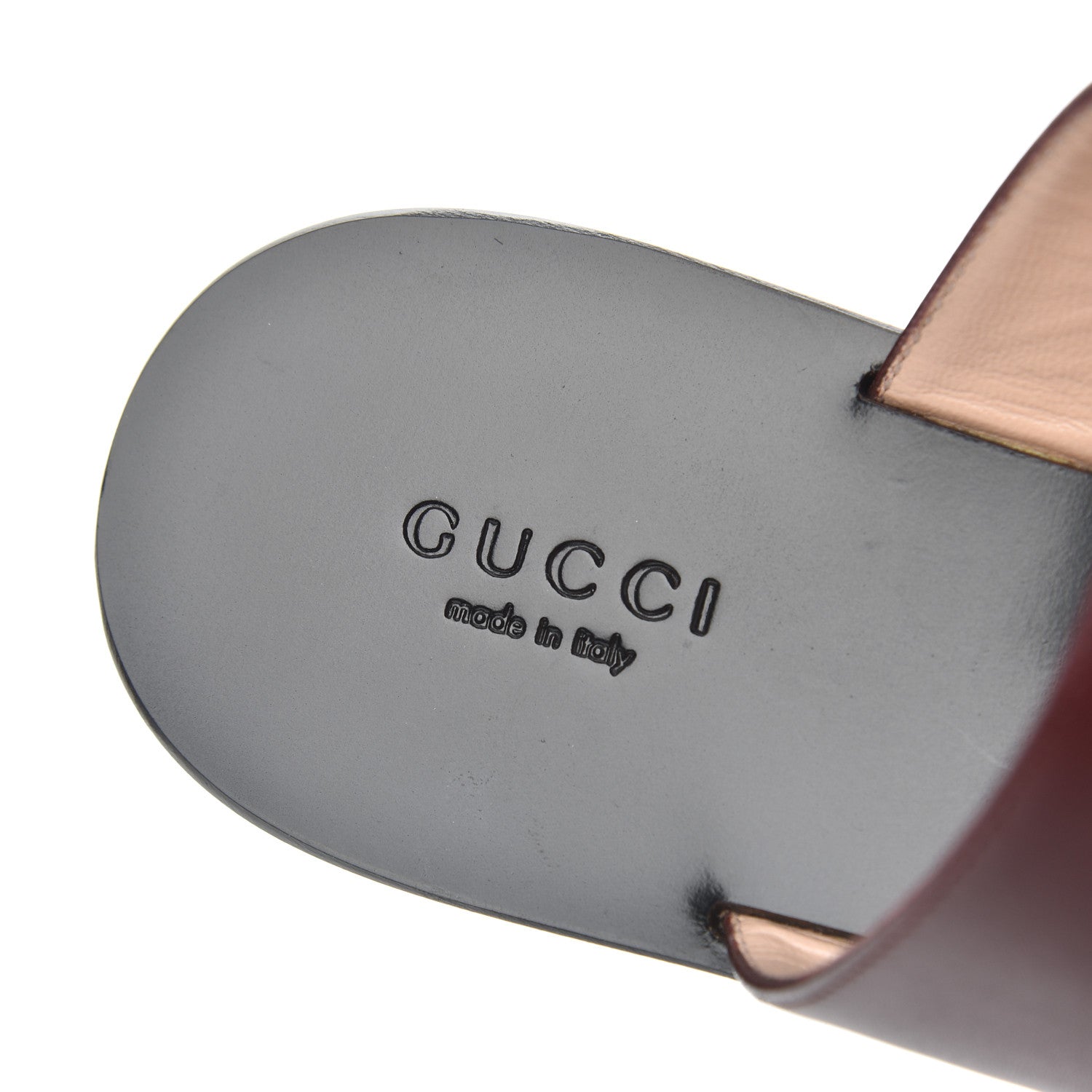 Gucci Calfskin GG Marmont Flat Thong Sandals 36.5 Vintage Bordeaux 6 of 8