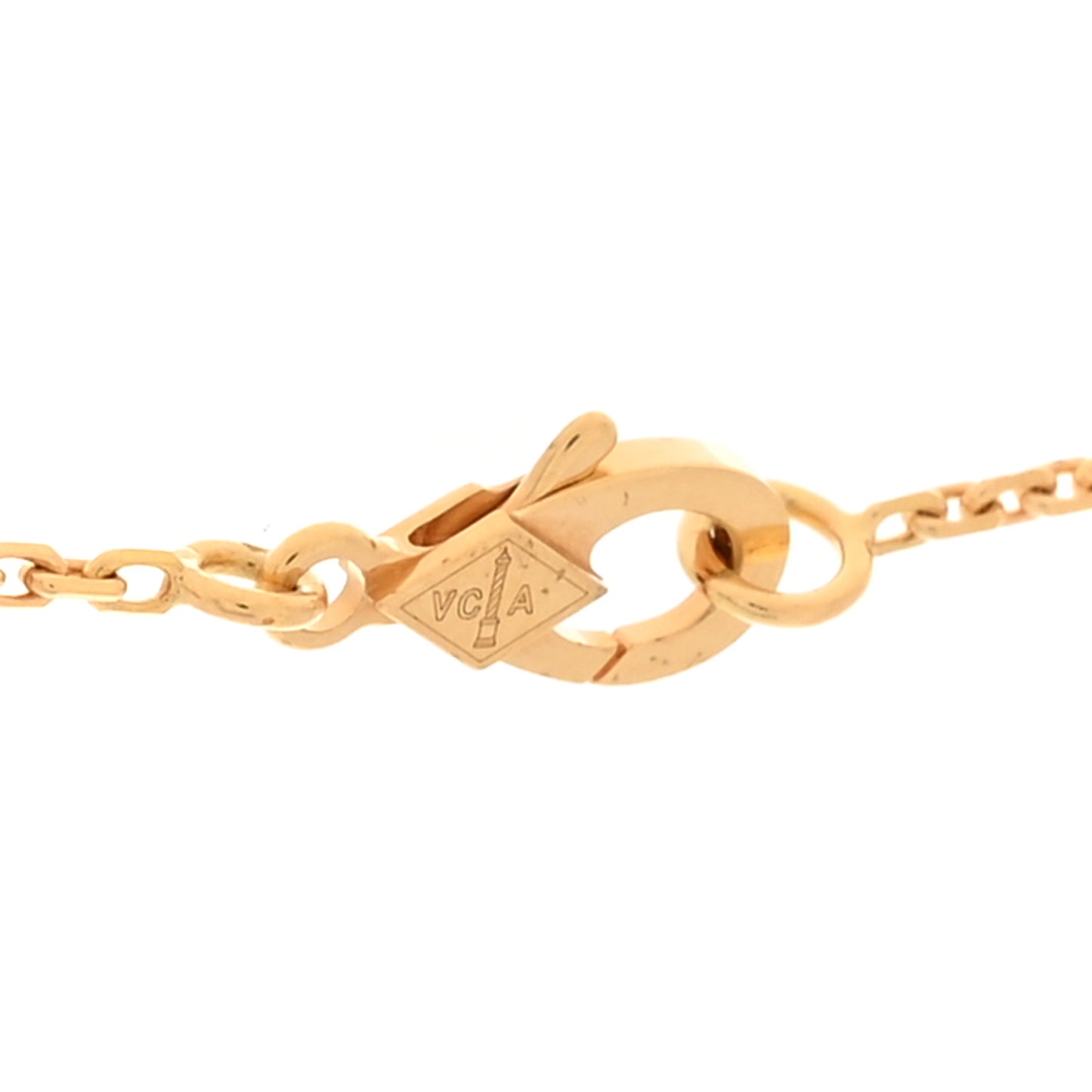 18K Yellow Gold Black Onyx Vintage Alhambra Pendant Necklace