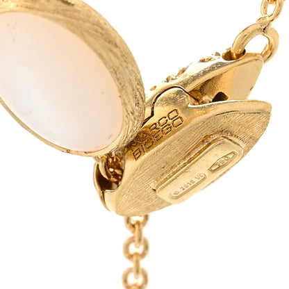 Marco Bicego 18K Yellow Gold Diamond Mother of Pearl Siviglia Lariat Necklace 5 of 6