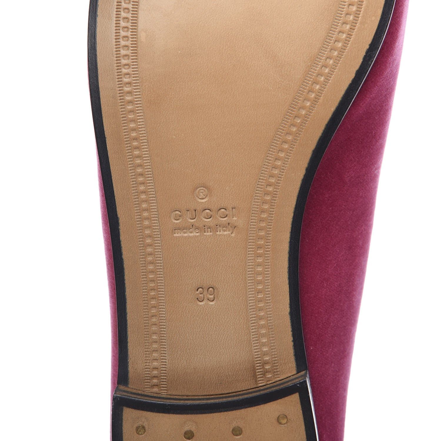 Gucci Velvet Horsebit Womens Jordaan Loafers 39 Light Raspberry Rose 7 of 9