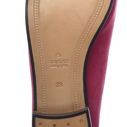 Gucci Velvet Horsebit Womens Jordaan Loafers 39 Light Raspberry Rose 7 of 9