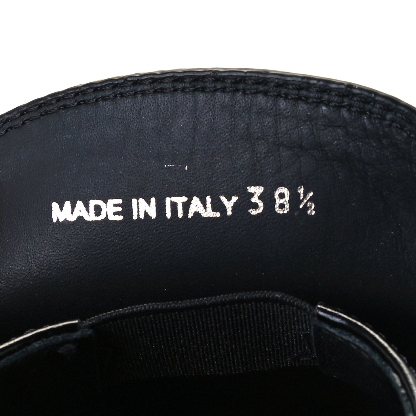 Spazzolato Metal Triangle Logo 50mm Loafers 38.5 Black