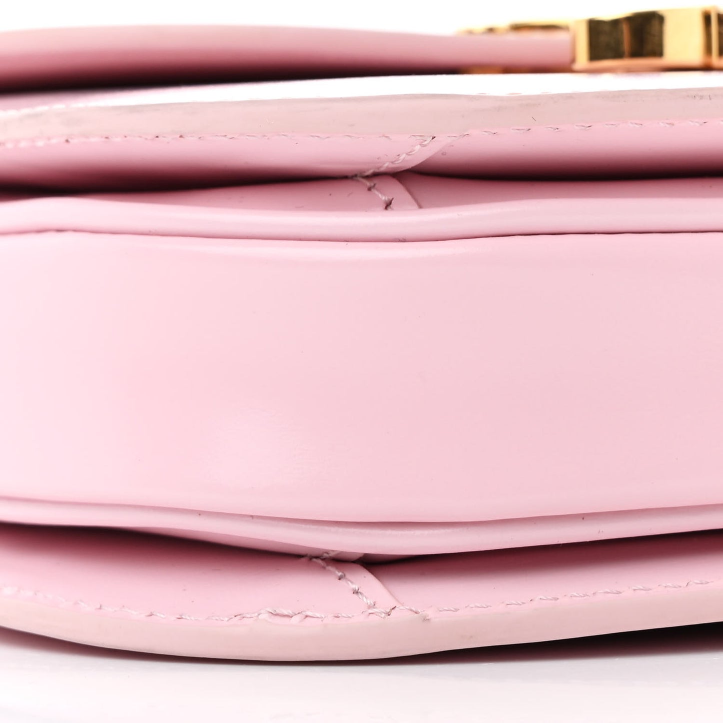 Shiny Calfskin Triomphe Mini Besace Clea Light Pink