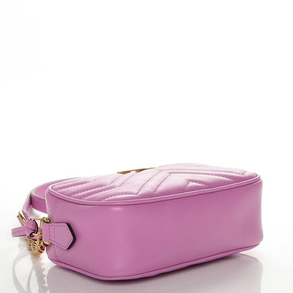 Gucci Calfskin Matelasse Mini GG Marmont Chain Shoulder Bag Candy Mousse 4 of 7