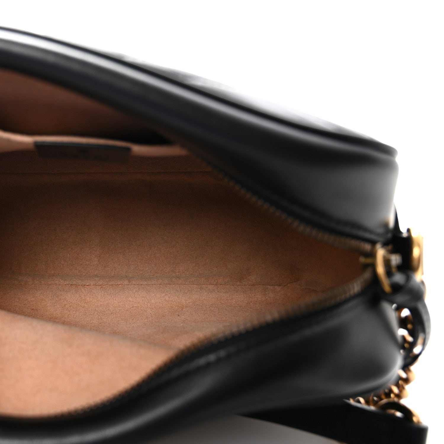 Gucci Calfskin Matelasse Small GG Marmont Chain Shoulder Bag Black 5 of 10