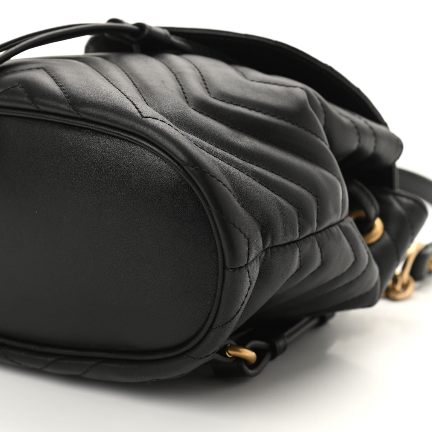 Calfskin Matelasse GG Marmont Flap Backpack Black