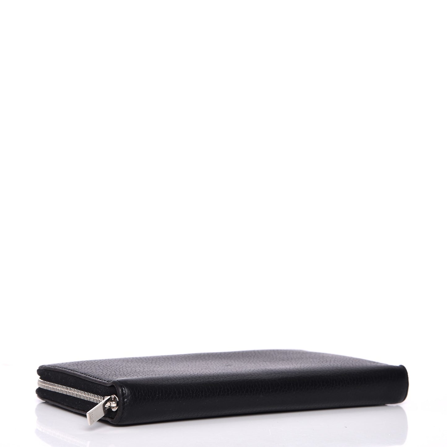 Calfskin Large Zip Around Multifunction Wallet Black Citron