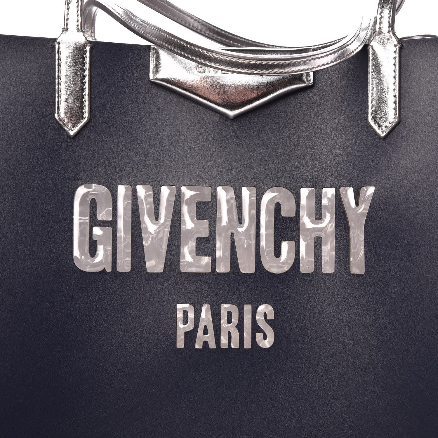 Givenchy Calfskin Large Antigona Tote Night Blue Silver 8 of 9