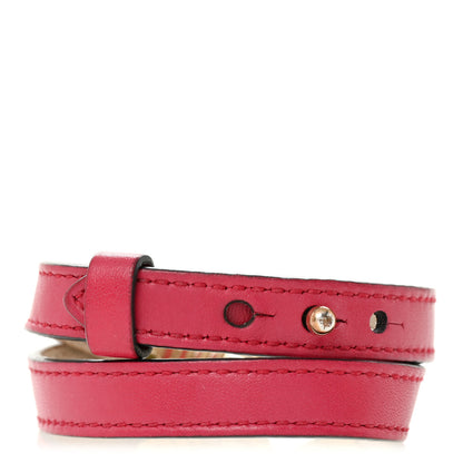 Bulgari Calfskin Serpenti Forever Double Coil Bracelet Pink 3 of 8