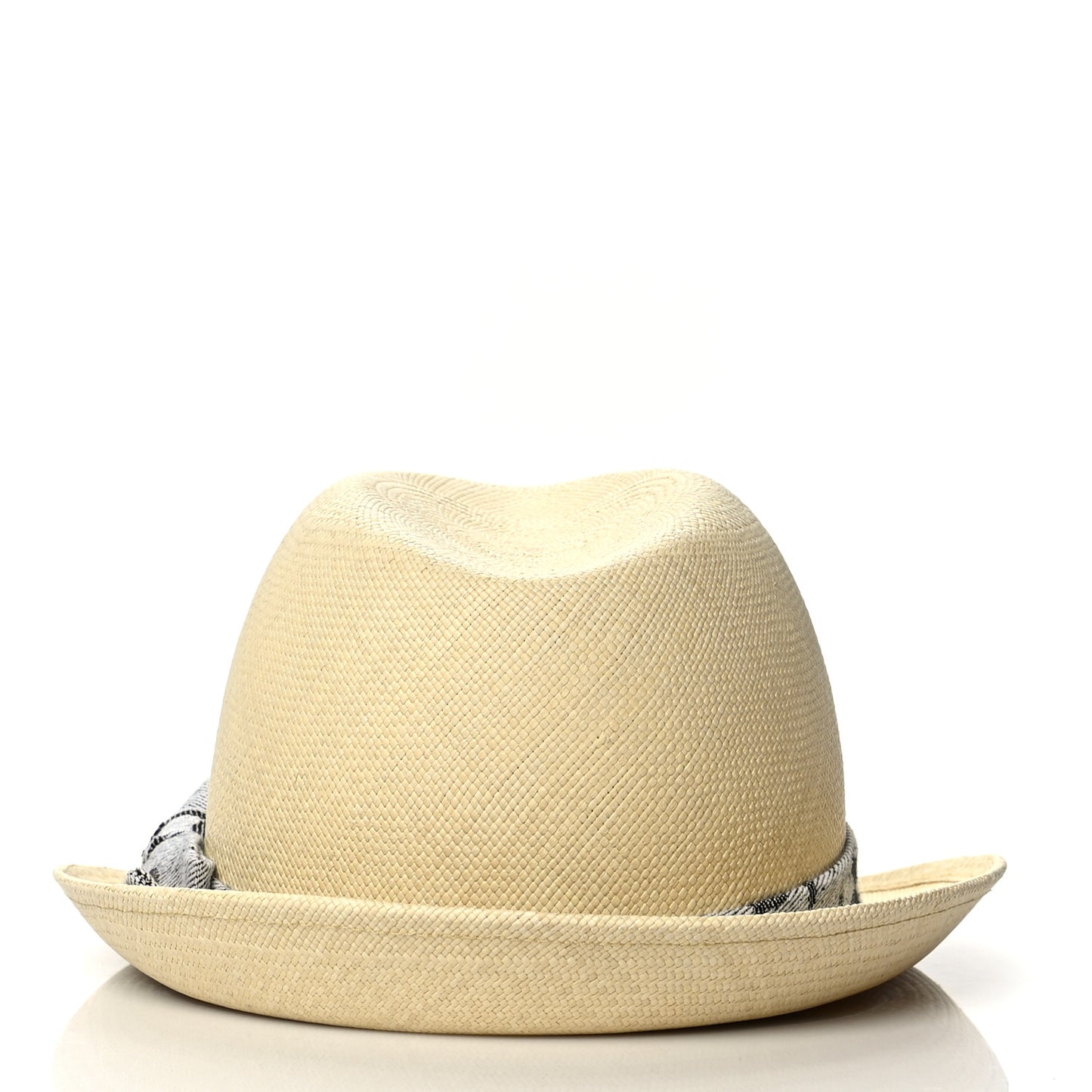 Straw CC Fedora Hat M Beige
