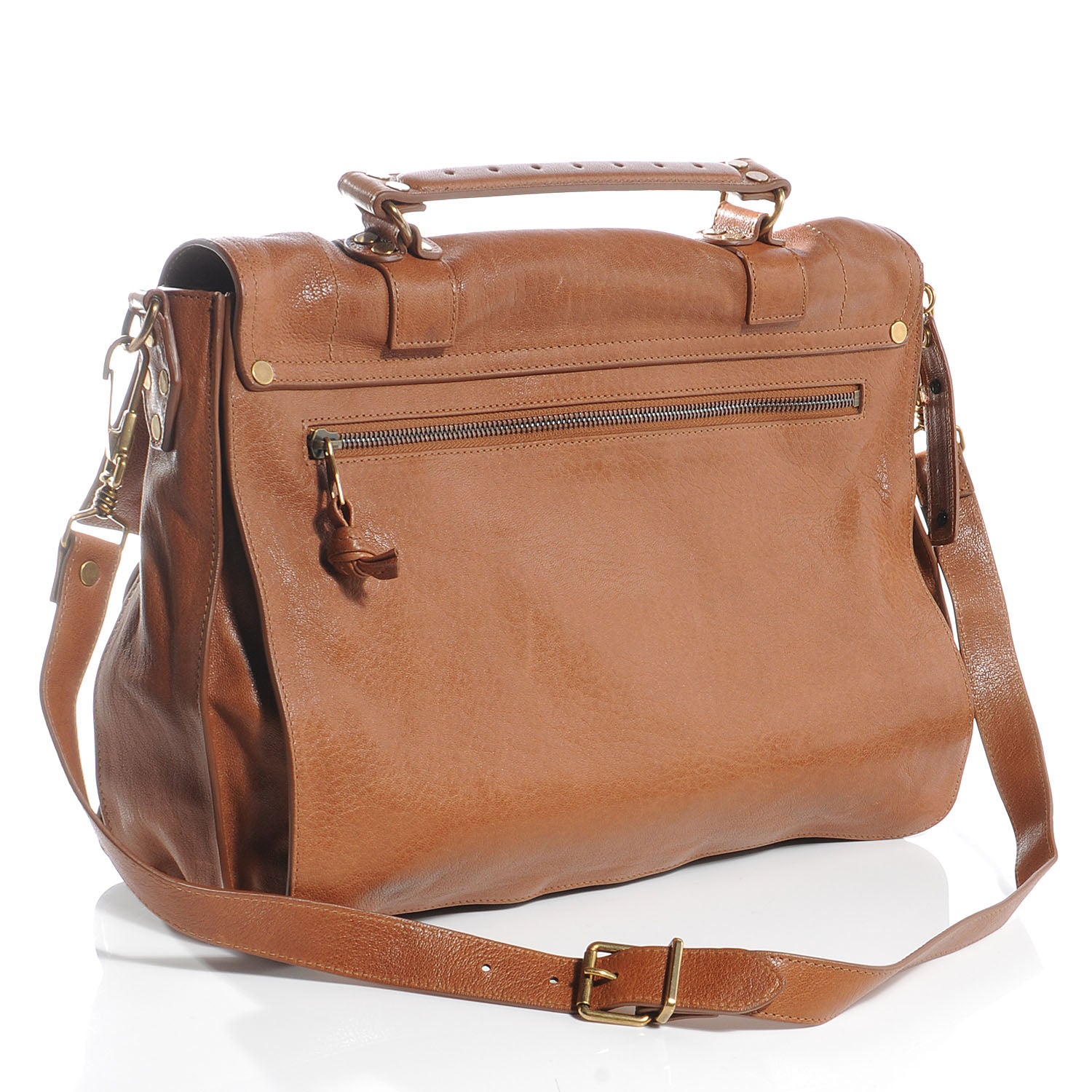 Proenza Schouler Lambskin Large PS1 Satchel Saddle 3 of 8