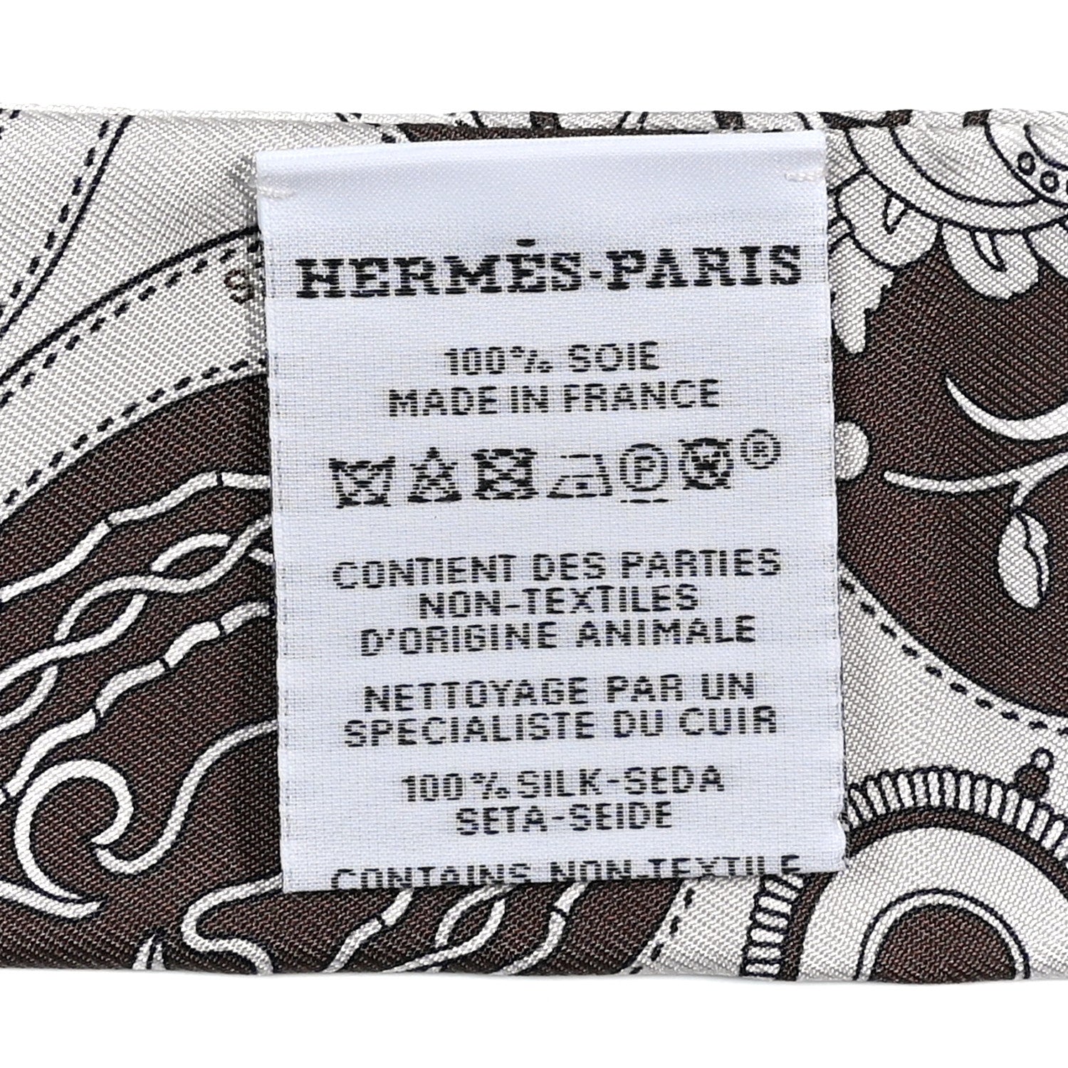 Hermes Silk Festival Des Amazones Bandana Fringed Twilly Craie Brun Craie Brun 3 of 4