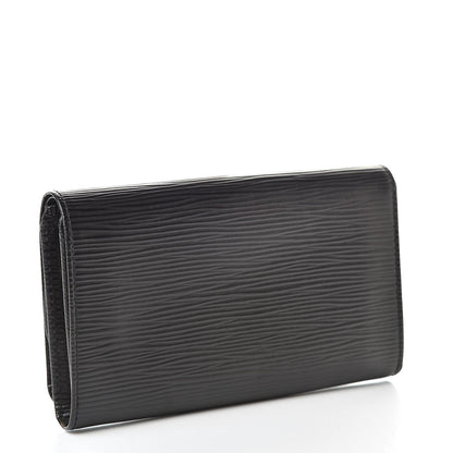 Louis Vuitton Epi Porte-Monnaie Billets Tresor Wallet Black 3 of 6