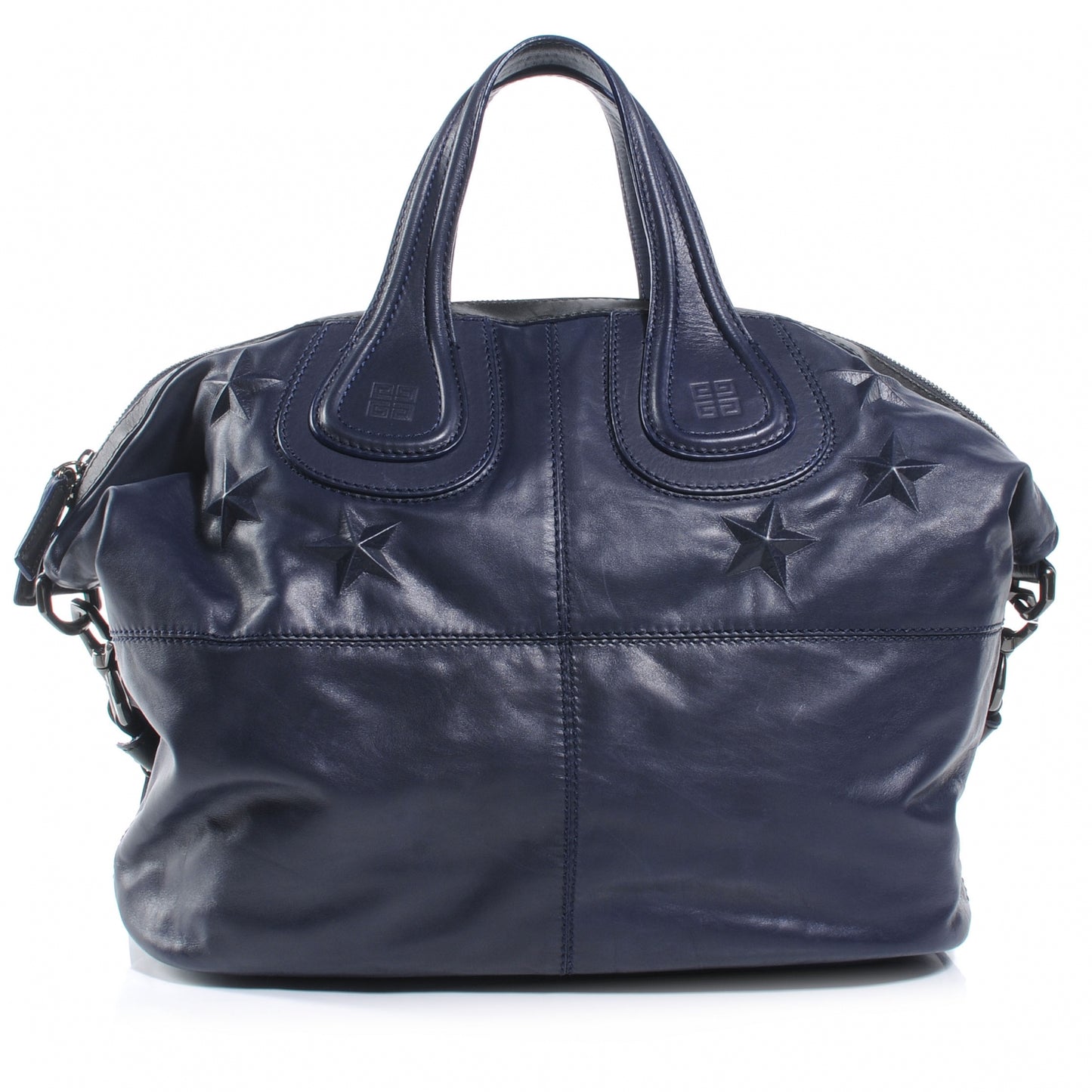 Calfskin Star Embossed Nightingale Navy