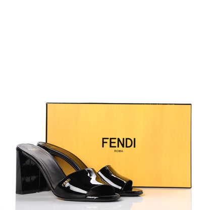 Fendi Patent Mules 39 Black 9 of 9