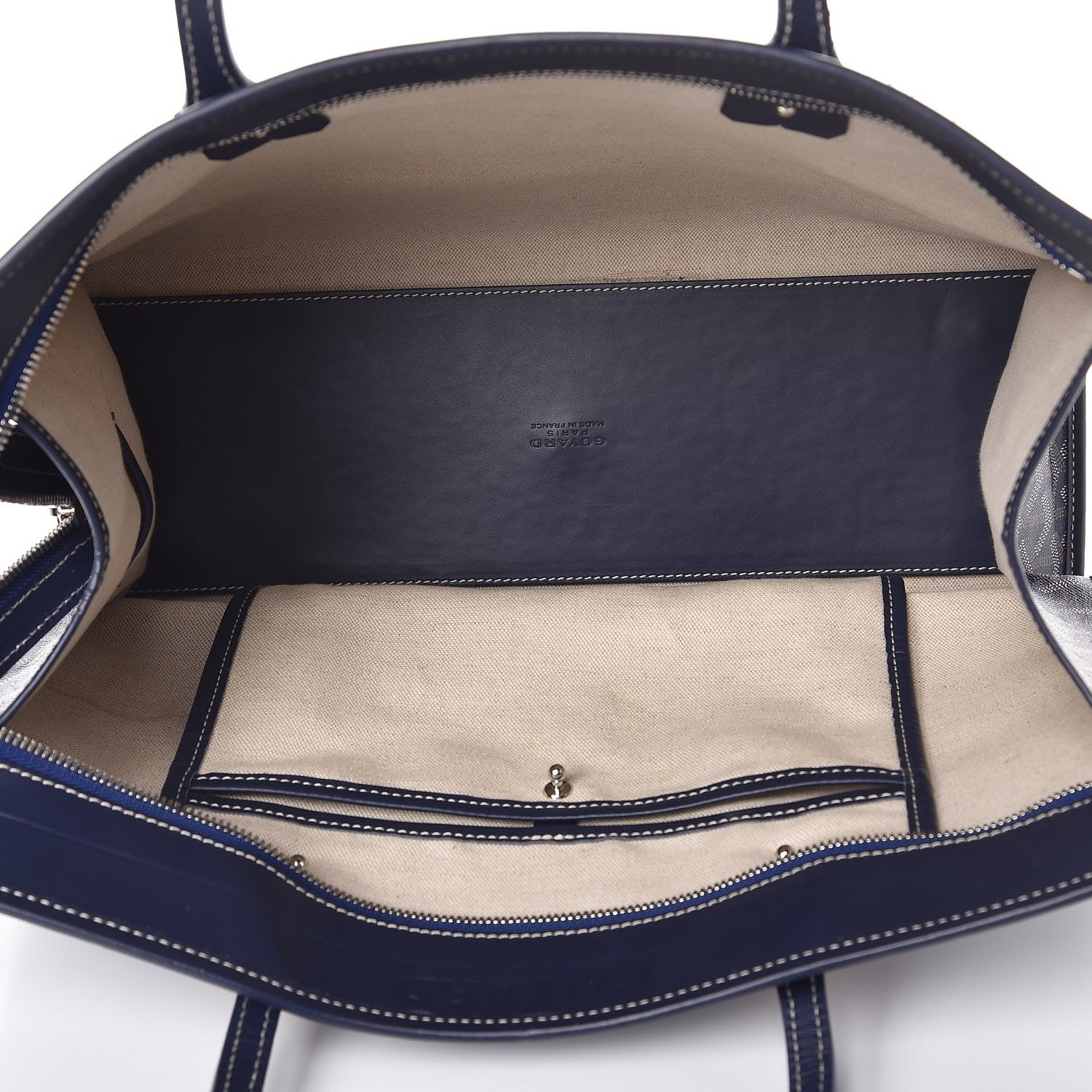 Goyard Goyardine Marquises Tote Navy 5 of 14