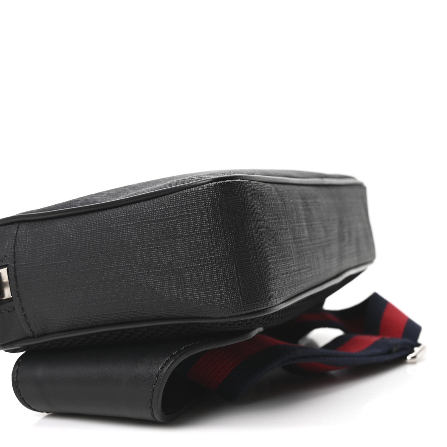 Gucci Soft GG Supreme Monogram Web Belt Bag Black Grey 8 of 9