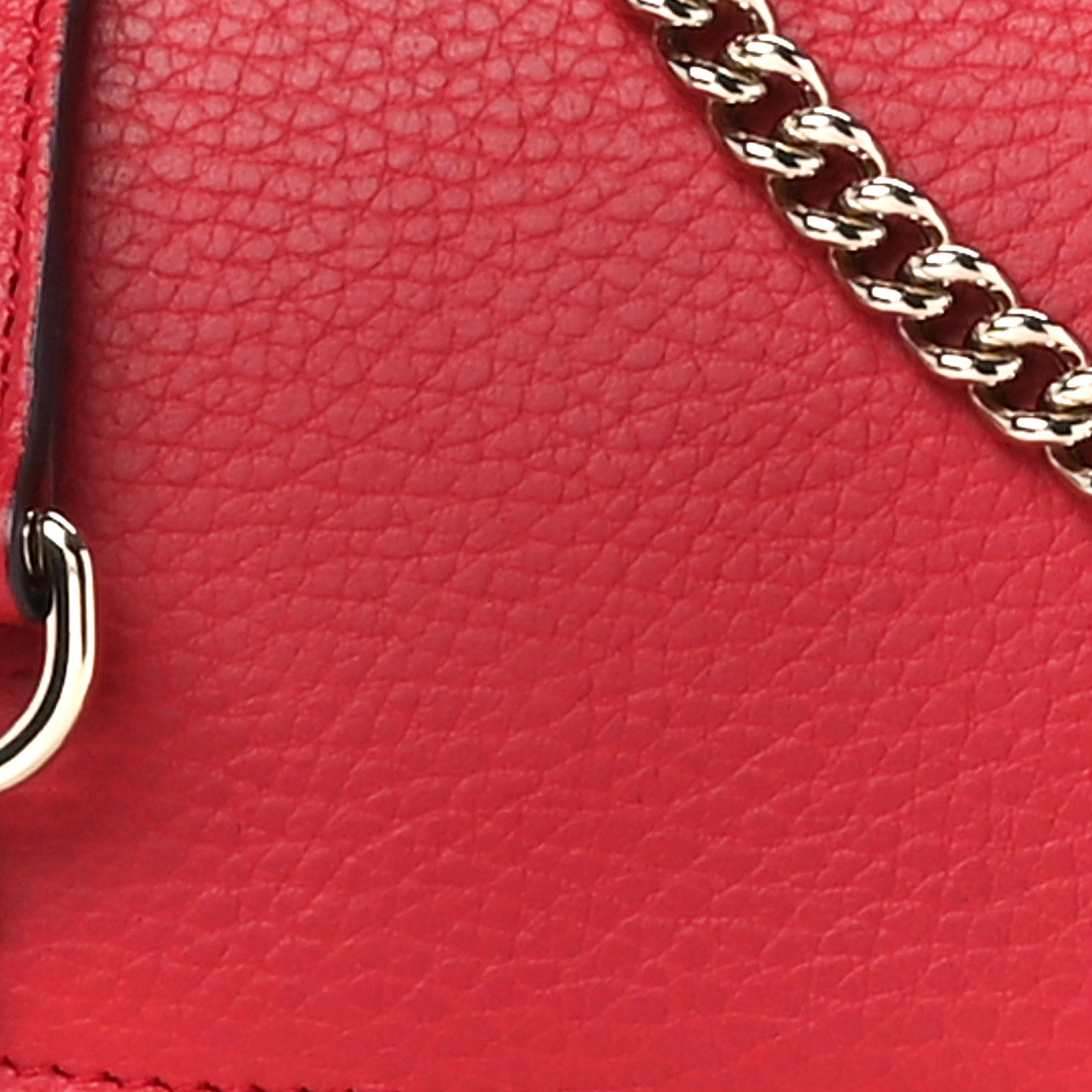 Dollar Calfskin Interlocking G Shoulder Bag Red